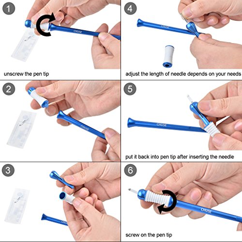 CHUSE M99 Microblading Pen Permanent Makeup Manual Pen with Appearance Patent Design (Silver)