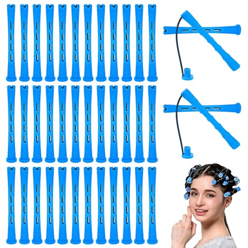 40 Pcs Small Perm Rods for Short Hair, 0.35 In Curling Rollers