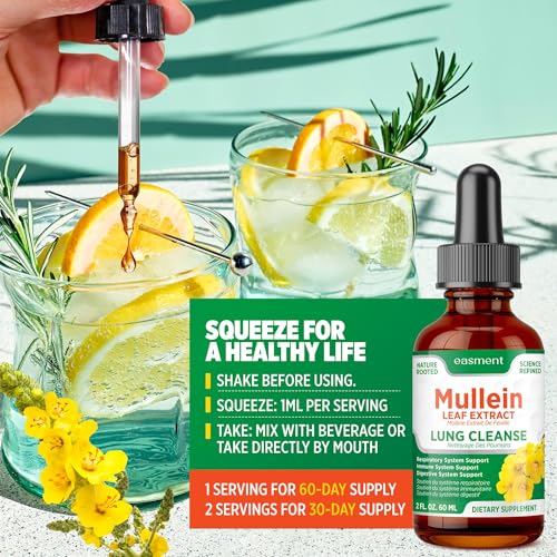 Easment Mullein Leaf Extract Drops for Respiratory Support