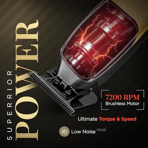 Fagaci Professional Zero Gap Cordless Beard Trimmer for Men