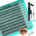Lash Extension Kit 200PCS Lash Clusters Mix Eyelash Extension Kit with Waterproof Lash Bond and Remover,Individual Lashes with Lash Tweezers for Beginners at Home(30D,D-Mix9-16mm)