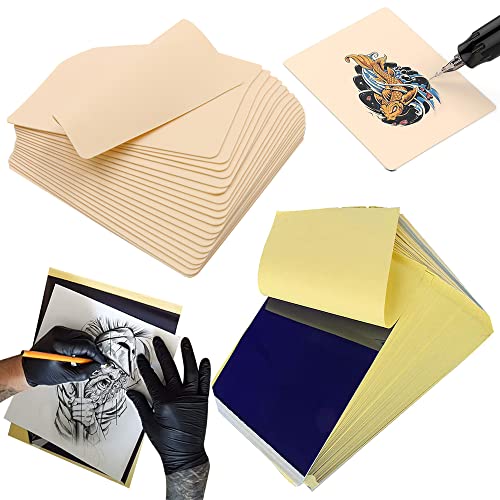 20PCS Tattoo Practice Skin & Transfer Paper Kit for Artists