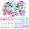 Toddler Hair Ties 24 Pack - Cute Flower Elastic Scrunchies for Girls, Gentle & Durable