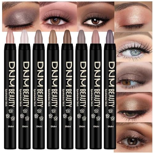 8-Piece Eyeshadow Stick Set – Shimmer & Matte Colors