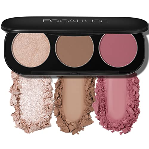 FOCALLURE 3 in 1 Blush Highlighter Bronzer Palette