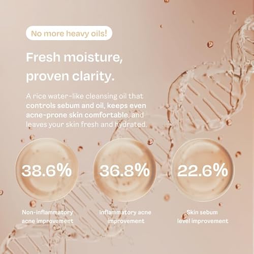 THANKYOU FARMER Rice Pure Milky Cleansing Oil 6.76 Fl oz (200ml) - Korean Cleansing Oil For Face, Non Comedogenic, Blackhead Pore Sebum Cleanser