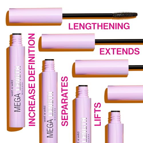 wet n wild Mega Length Mascara, Very Black, 0.21 Ounce (Pack of 2)