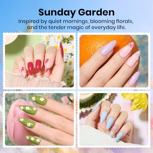 Beetles 64Pcs Gel Nail Kit with UV Light & Tips - 25 Color HEMA-Free, Multicolor S