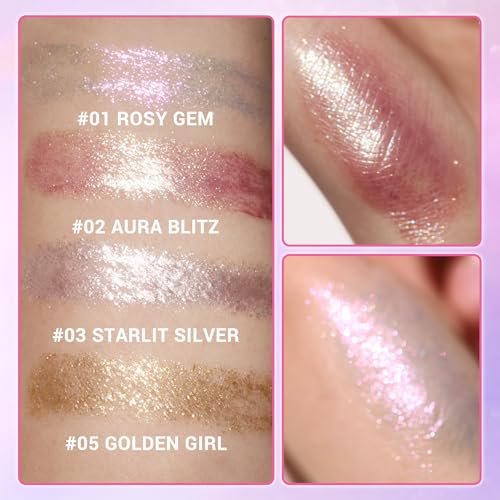 Hegafoo Hydrating Jelly Stick Eyeshadow - Glitter Shimmer Crayon