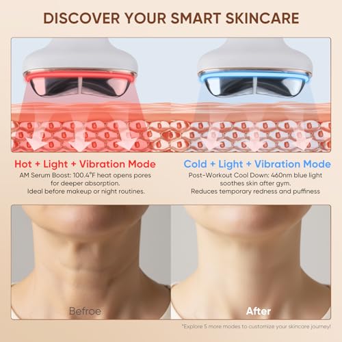7-in-1 Microcurrent Facial Device with Red Light Therapy & Gua Sha