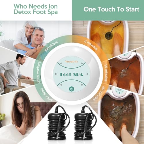 Portable Ionic Foot Bath Detox Machine with Accessories Kit