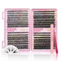 Lash Clusters Kit, 640 Pcs, 9-16mm D Curl with Bond & Seal