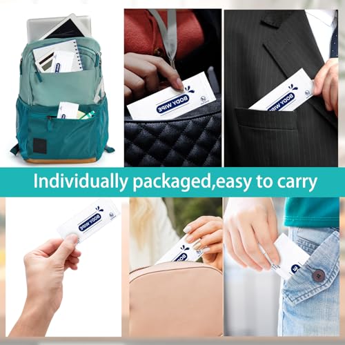 200pcs Body Wet Wipes Individually Wrapped, Wet Wipe with Aloe, Hand Wipe for Travel Gym Camping, Adults Bathing No Rinse