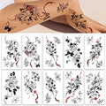 Large Floral Temporary Tattoo - 10 Designs Oriental