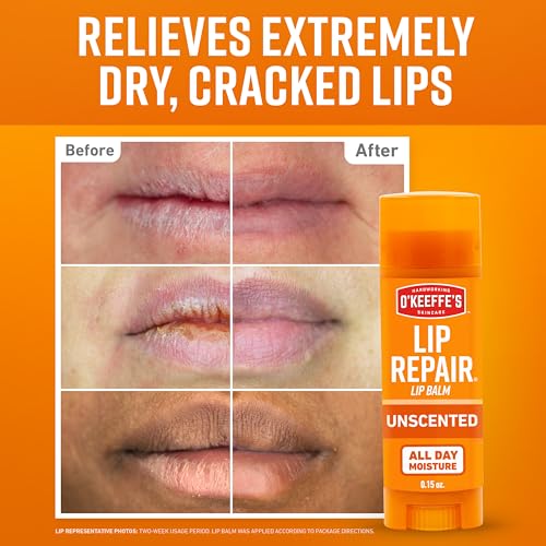 O'Keeffe's Lip Repair Unscented Lip Balm Twin Pack
