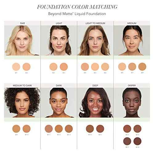 jane iredale Beyond Matte 3-in-1 Liquid Foundation Lightweight, Buildable Coverage with a Semi Matte Finish Vegan, Clean & Cruelty-Free Makeup