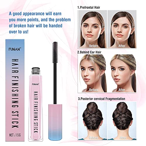 FUNAN Hair Finishing Stick 2 Pack - Flyaway Hair Tamer Wand