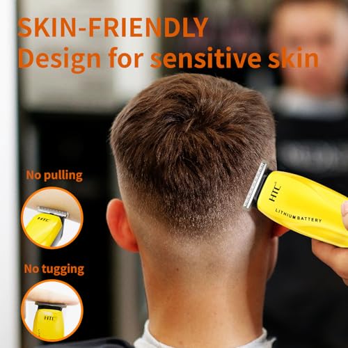 HTC Hair Clippers for Men, All-in-One Electric Razor and Beard Trimmer, Cordless, Quick Charging, User-Friendly(Yellow)