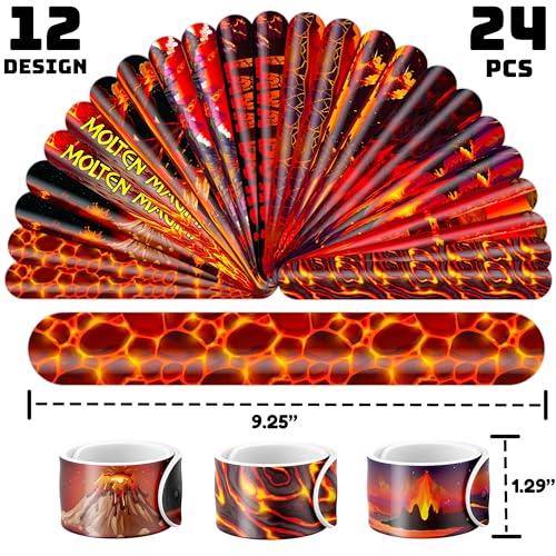 Volcano Party Favors Set - 48PCS Slap Bracelets & Tattoos