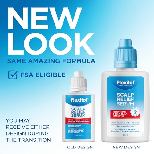 Flexitol Scalp Relief Serum for Itchy Scalp with 2% Colloidal Oatmeal, 2 Ounce, FSA Eligible