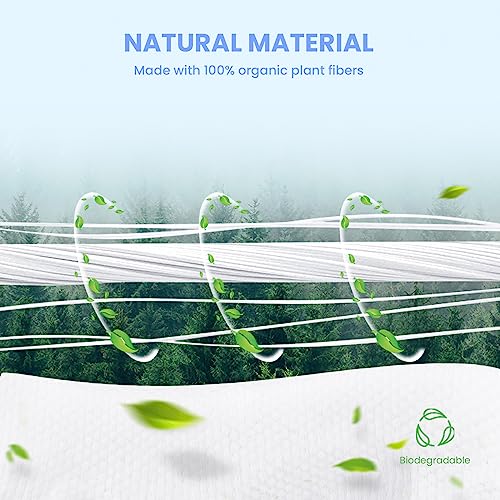 100 Sheet Daily Cleansing Towels Ultra Soft Dry Wipes for Sensitive Skin Disposable Facial Washcloths 100% Organic Viscose (Pack of 6)