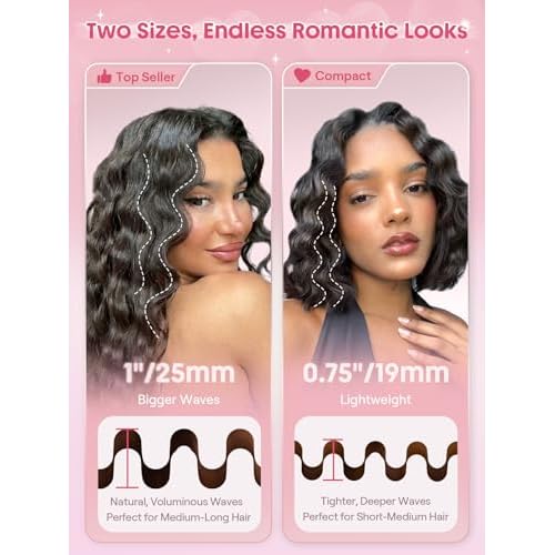 SHEGLAM Pink Beach Wave Hair Waver 0.75 inch