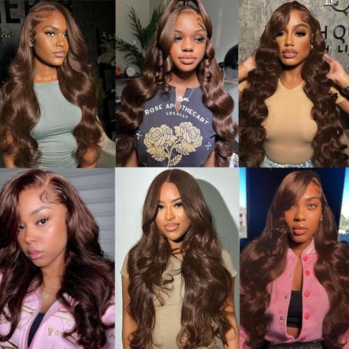 14-Inch 4x4 Brown Lace Closure - HD Transparent Body Wave Hair