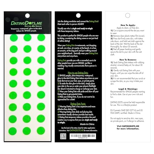 New Fun Game to Meet Singles with Temporary Tattoos | Effective Ice Breaker for Dating | Waterproof, Glow in the Dark | Unique Party Game for Singles