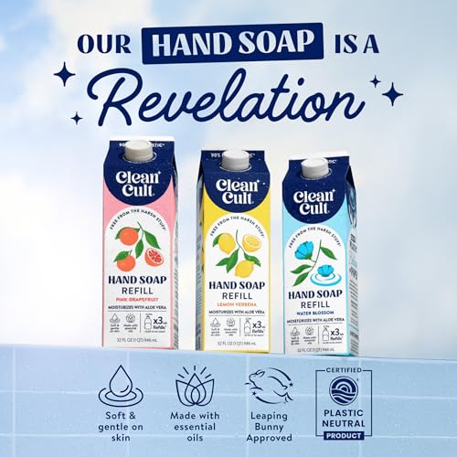 Cleancult Lavender Liquid Hand Soap Refill 32oz Pack of 2 - Moisturizing & Eco-Friendly