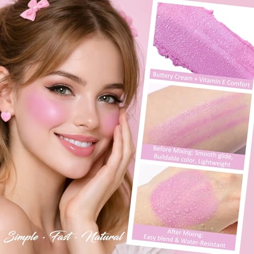UCANBE Purple Cream Blush Stick - Buildable Duo-Tone Cheek Color