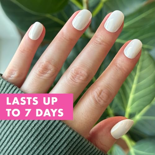 Olive & June Super Stick Press-On Nails, Cloud Chrome, Extra Short
