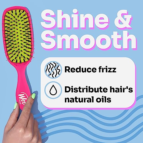 Wet Brush Shine Enhancer - Pink Ultra-soft IntelliFlex Bristles Leave Hair Shiny And Smooth For All Hair Types