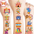 120 PCS Carnival Circus Temporary Tattoos for Kids