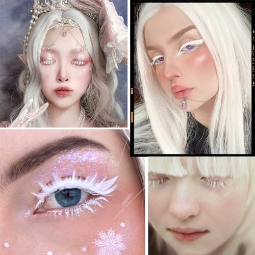 White False Eyelashes - Natural 3 Pairs Handmade Lashes