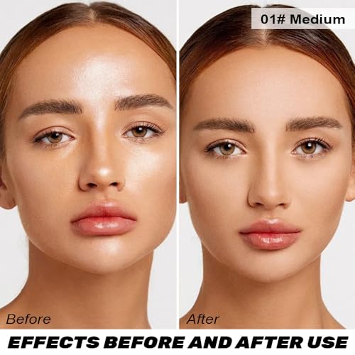 Baked Balance Illuminating Foundation, Oil Control Matte Perfection Face Powder - Medium | Buildable Sheer to Light Coverage | Flawless Satin Finish