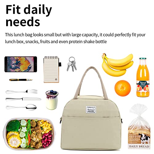 lunch bag women & men, Reusable Insulated Cooler Lunch Box Adult Water Resistant Lunch tote bag for Work Picnic Beach or Travel