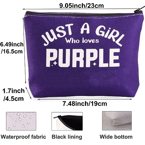 BWKTOP Purple Fans Cosmetic Makeup Bag - Purple Lovers Gift - Zipper Pouch Bag - Merchandise