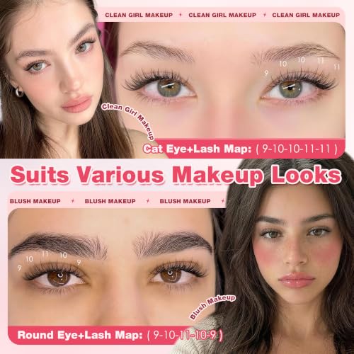 Natural Wispy Lash Clusters 9-11MM DIY Eyelash Extensions 96pcs