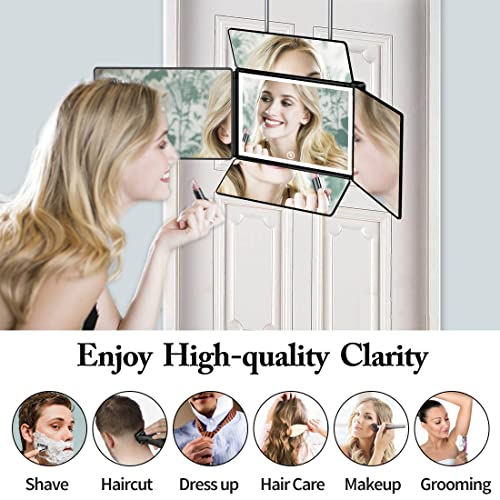 5-Way Mirror with LED Light | 360° Barber & Makeup Mirror