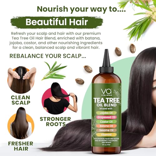 Tea Tree Oil for Hair & Scalp - Dandruff Treatment 6 fl oz