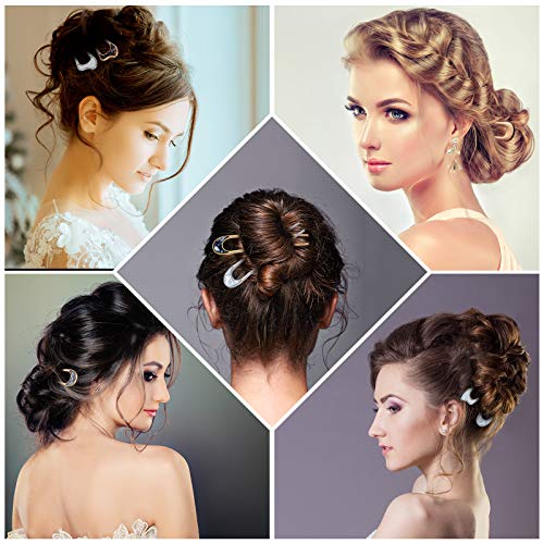 8 Piece U-Shaped French Hair Pins with Cute Patterns