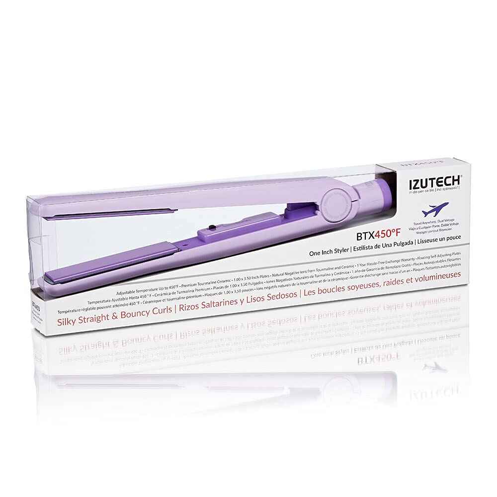 Izutech Two Tone 1-in. Flat Iron Lilac Purple Purple