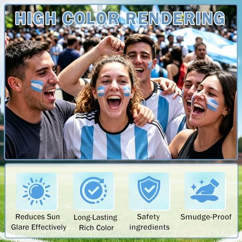 Rosawee Blue & White Face Paint Stick for Sports Fans