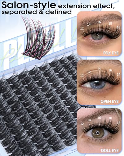5D Fluffy Lash Clusters 12-18mm D-Curl Wispy Eyelashes