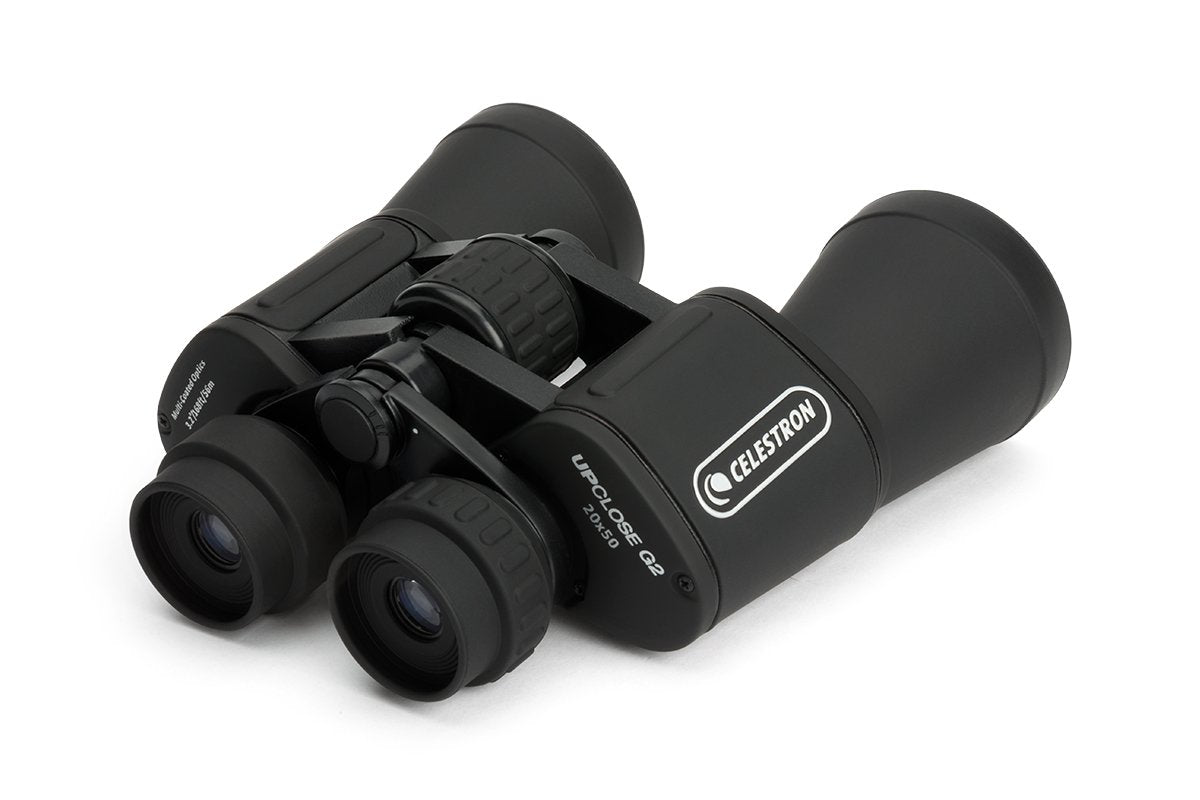 Celestron – UpClose G2 20x50 Porro Binoculars with Multi-Coated BK-7 Prism Glass – Water-Resistant Binoculars with Rubber Armored and Non-Slip Ergonomic Body for Sporting Events