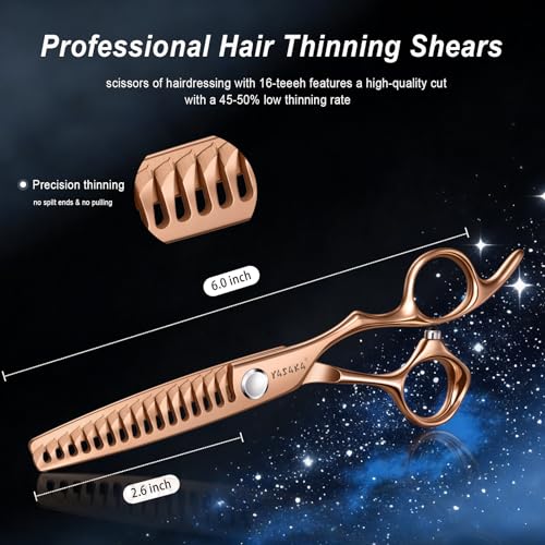 YASAKA 6" Cobalt Steel Thinning Shears for Precision Cutting