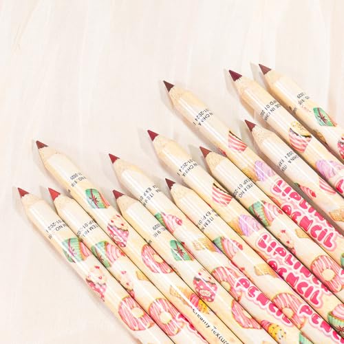 Matte Lip Liner Pencil Set, 8 Colors Waterproof Nude Brown Pink