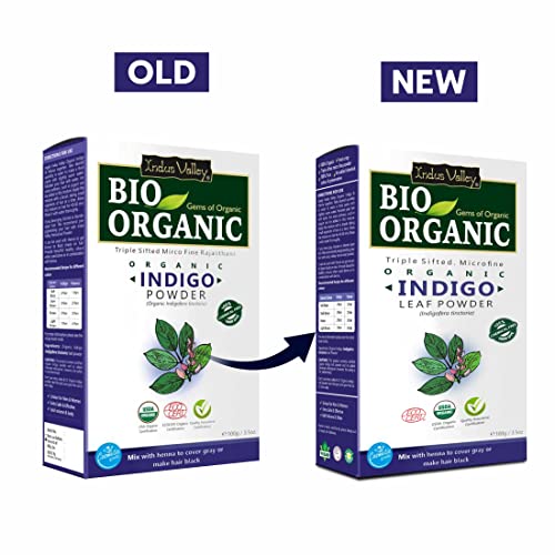 Indus Valley Organic Indigo Powder for Natural Hair Dye - 3.5 oz
