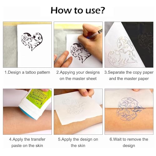 3MM Tattoo Fake Skin Transfer Paper Kit - Anghie 23pcs Tattoo Practice Skin Transfer Paper, 8pcs Tattoo Fake Skins 3MM Thick with 15pcs Tattoo Transfer Paper for Beginner&Artists Tattoo Supplies