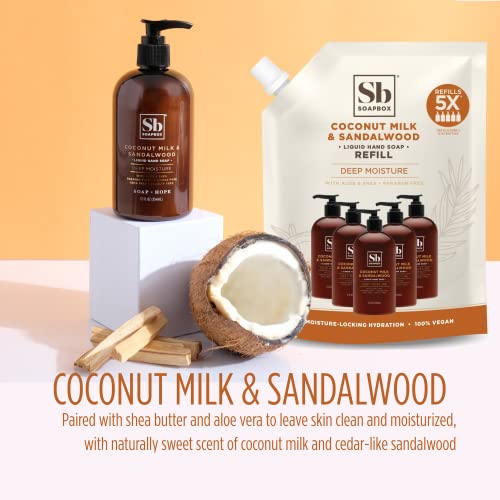 Soapbox Coconut Milk & Sandalwood Hand Soap Refill 64oz